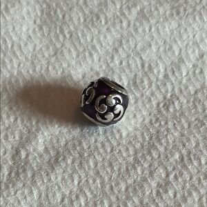 Authentic Pandora Zen Purple Enamel Charm Retired Pandora Charm
